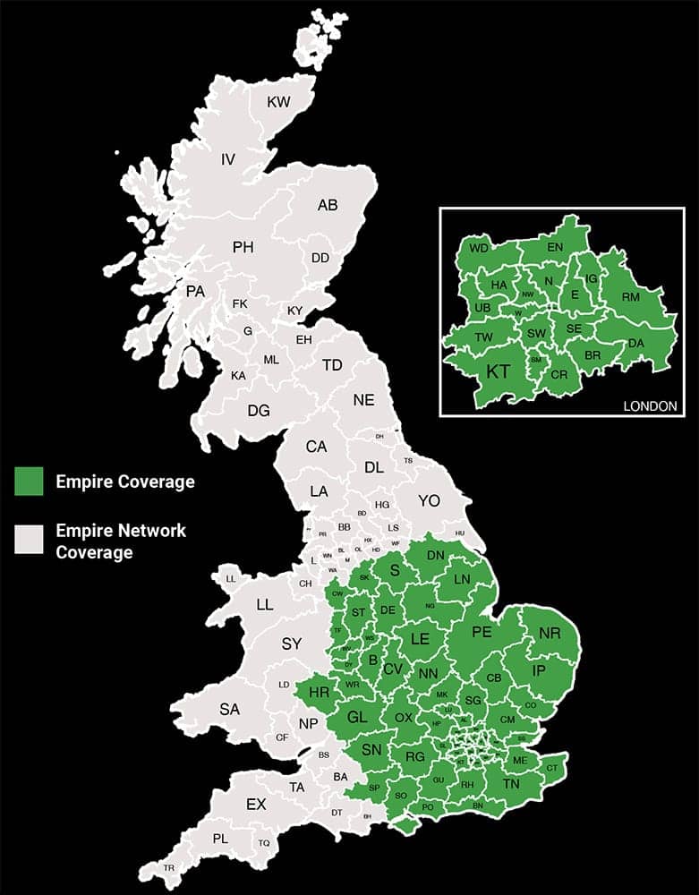 Empire Hire National Coverage Area